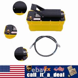 Air Hydraulic Foot Pedal Pump 10,000PSI Auto Body Frame Machines Pneumatic 2.3L