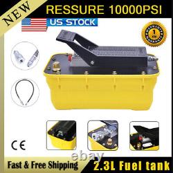 Air Hydraulic Foot Pedal Pump Auto Body Frame Pneumatic High Pressure 10,000PSI