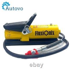 Air Hydraulic Foot Pump10k PSI, 1.7L, NPT 1/4In, 3/8Out, Air Lub, Yellow