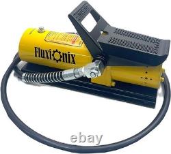 Air Hydraulic Foot Pump10k PSI, 1.7L, NPT 1/4In, 3/8Out, Air Lub, Yellow