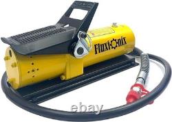 Air Hydraulic Foot Pump10k PSI, 1.7L, NPT 1/4In, 3/8Out, Air Lub, Yellow