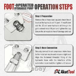 Air Hydraulic Foot Pump 10000 PSI for Heavy Machinery and Auto Repair