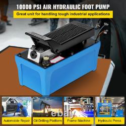 Air Hydraulic Foot Pump 10000 PSI for Shop Press Auto Body Frame Machine with Hose