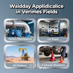 Air Hydraulic Foot Pump 10,000PSI, 1.7L Reservoir, 3/8 NPT, 2×6.5ft Pipe, Gray