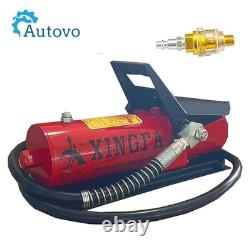 Air Hydraulic Foot Pump 10,000 PSI, 0.45 Gal, 3/8NPT Out, 1/4In Lubricator