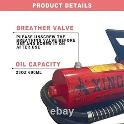 Air Hydraulic Foot Pump 10,000 PSI, 0.45 Gal, 3/8NPT Out, 1/4In Lubricator