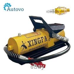 Air Hydraulic Foot Pump 10,000 PSI, 0.45 Gal, Al, 3/8Out, 1/4In, Lubricator