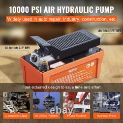 Air Hydraulic Foot Pump 10,000 PSI Hands-Free for Auto Body Frame & Shop Press