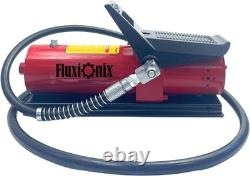Air Hydraulic Foot Pump 1.7L 10000PSI Oil Outlet withLine Lubricator, red