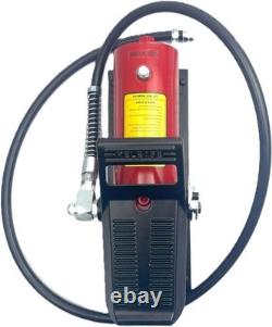 Air Hydraulic Foot Pump 1.7L 10000PSI Oil Outlet withLine Lubricator, red