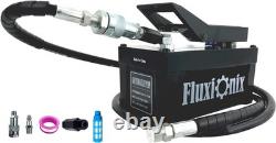 Air Hydraulic Foot Pump 1.7L 10000PSI Oil Outlet with 6.6ft Pipe, Black