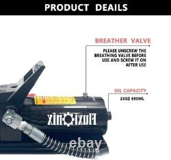 Air Hydraulic Foot Pump 1.7L High Pressure 10000PSI Oil Outlet withLine Lubricator