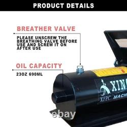 Air Hydraulic Foot Pump 1.7L Tank NPT 3/8 1/4 Air Line Lubricator 10000PSI, black