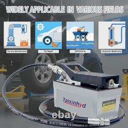 Air Hydraulic Foot Pump 98 CU.in 10,000 PSI with Pipe, grey