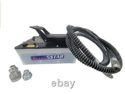 Air Hydraulic Foot Pump Auto Body Shop Oil Tank 10000PSI High Pressure Press