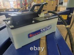 Air Hydraulic Foot Pump Auto Body Shop Oil Tank 10000PSI High Pressure Press