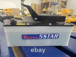 Air Hydraulic Foot Pump Auto Body Shop Oil Tank 10000PSI High Pressure Press
