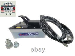 Air Hydraulic Foot Pump Auto Body Shop Oil Tank 10,000PSI High Pressure Press
