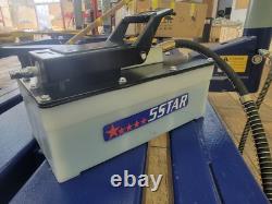 Air Hydraulic Foot Pump Auto Body Shop Oil Tank 10,000PSI High Pressure Press