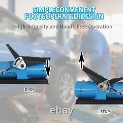 Air Hydraulic Foot Pump Made of Aluminum with Air Line Lubricator, Black