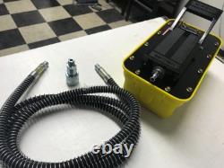 Air Hydraulic Foot Pump Pedal 10000 PSI 10ft Hose & Coupler Auto shop press fram