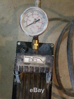 Air Hydraulic Foot Pump SPX Power Team PA6M 10,000 PSI 700 Bar with Gauge and Hose