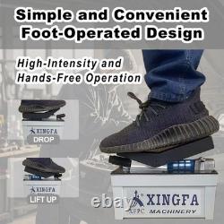 Air Hydraulic Foot Pump with 6.6ft Pipe Auto Body Shop 10,000 PSI 1.7L Gray