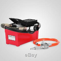Air Hydraulic Foot Pump with Air Line Hose B-70BQ Fast Acting Single Acting Hose