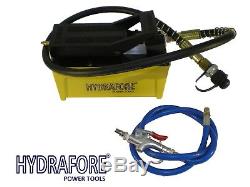 Air Hydraulic Foot Pump with Hose and Coupler 10000 PSI 1/2 gal B-70BQ