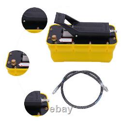 Air Hydraulic Jack Foot Pump, Rotary Lift Auto Body Frame Machine 1/4NPT+Air Hos
