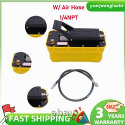 Air Hydraulic Jack Pump Rotary Lift Auto Body Frame Machines 1/4NPT+Air Hose USA