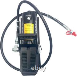 Air Hydraulic Pump10000 PSI 1.7LReservoir Foot Pump Air Line Lubricator Black