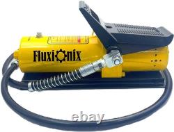 Air Hydraulic Pump10000 PSI 1.7LReservoir Foot Pump Air Line Lubricator Yellow