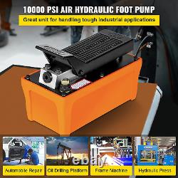 Air Hydraulic Pump 10000PSI Air over Hydraulic Pump 1/2 Gal Reservoir Air Treadl