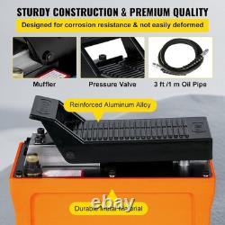 Air Hydraulic Pump 10000 PSI 1/2 Gal Foot-Operated Treadle Pump with 6.6Ft Hose