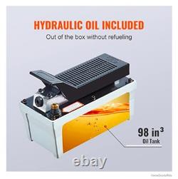 Air Hydraulic Pump 10000 PSI 1/2 Gal Reservoir Foot Actuated 6.6 ft Pipe for