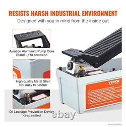 Air Hydraulic Pump 10000 PSI 1/2 Gal Reservoir Foot Actuated 6.6 ft Pipe for