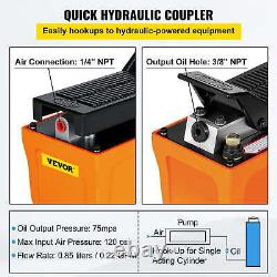 Air Hydraulic Pump 10000 PSI 1/2 Gal Reservoir Foot Pump Treadle Foot Actuated