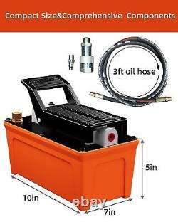 Air Hydraulic Pump 10000 PSI, 1.6L Foot Actuated Hydraulic Pump Air Treadle f