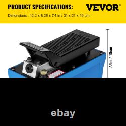 Air Hydraulic Pump 10000 PSI Air Over Hydraulic Pump 1/2 Gal Reservoir Air Trea