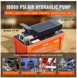 Air Hydraulic Pump 10000 PSI Foot Actuated 98 cu in Tank 3/8 NPT Outlet 6.6 ft