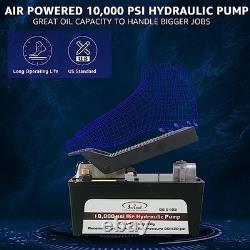 Air Hydraulic Pump 10000 PSI Half Gallon Foot Operated Single Acting Cylinder