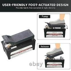 Air Hydraulic Pump 10000 PSI Half Gallon Foot Operated Single Acting Cylinder