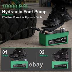 Air Hydraulic Pump, 10000 PSI High Pressure Output, Foot Pedal Pump, Green