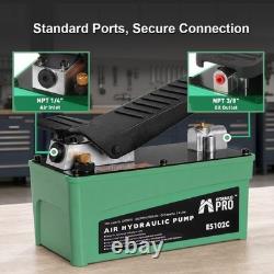 Air Hydraulic Pump, 10000 PSI High Pressure Output, Foot Pedal Pump, Green