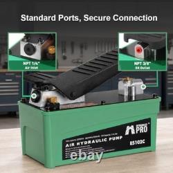 Air Hydraulic Pump, 10000 PSI High Pressure Output, Foot Pedal Pump, Green
