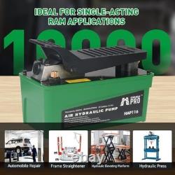 Air Hydraulic Pump, 10000 PSI High Pressure Output, Foot Pedal Pump, Green