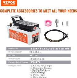 Air Hydraulic Pump 10,000PSI 1/2Gal Reservoir Foot Actuated Air Treadle for Auto