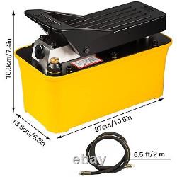 Air Hydraulic Pump 10,000PSI, Air Hydraulic Foot Pump 1/2 Gal Reservoir, Air