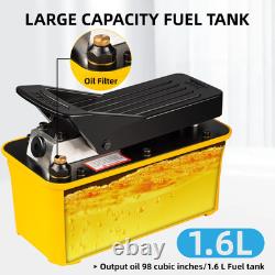 Air Hydraulic Pump 10,000PSI, Air Hydraulic Foot Pump 1/2 Gal Reservoir, Air